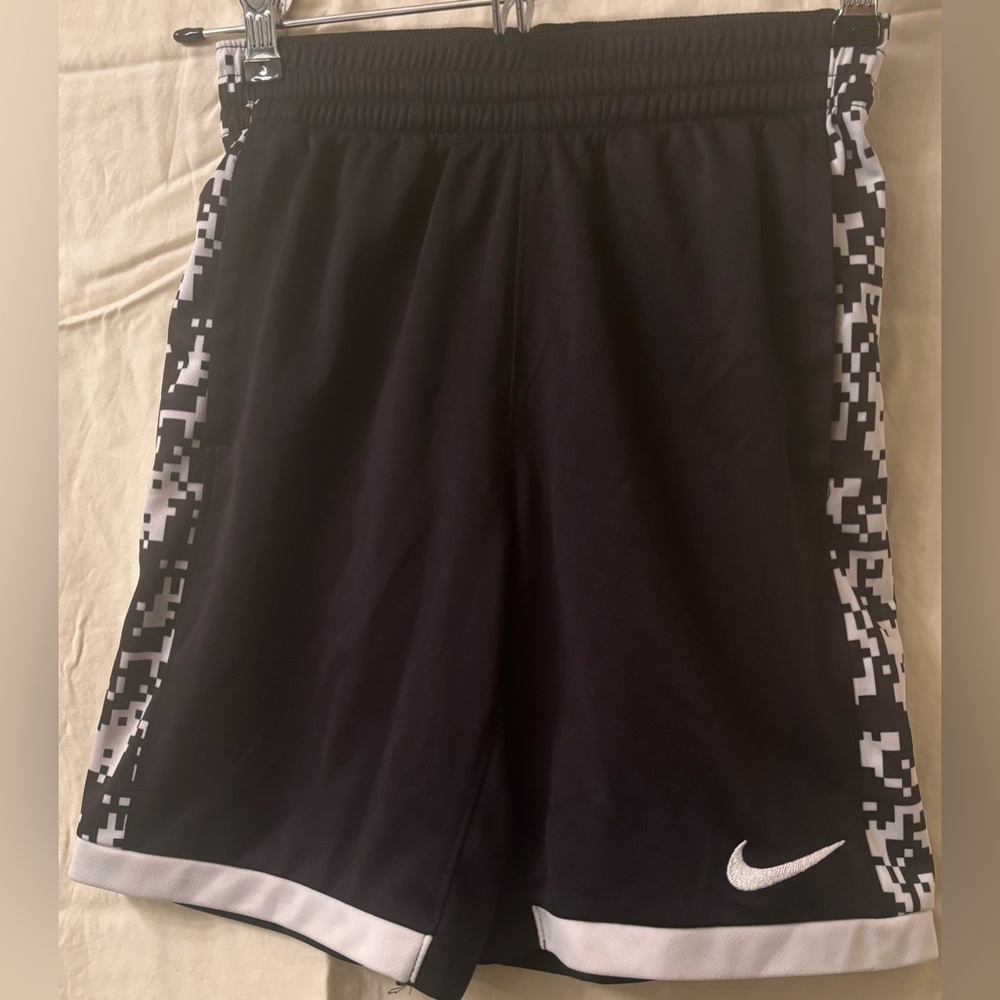 Nike Kids Black and White Patterned Shorts